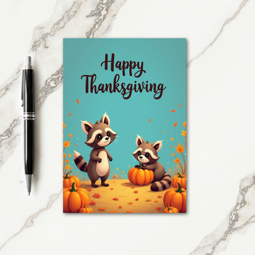 Happy Thanksgiving Woodland Card