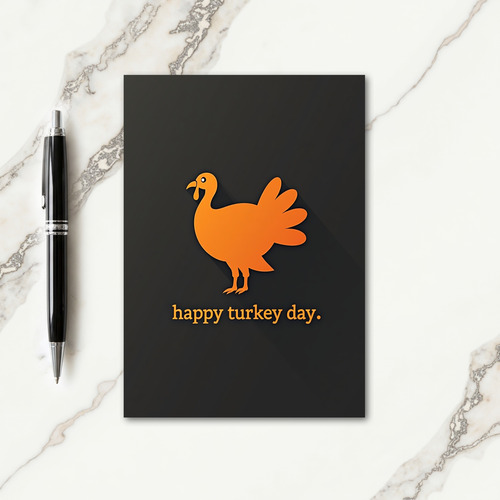 Happy Turkey Day Shadow Bird Card thumbnail
