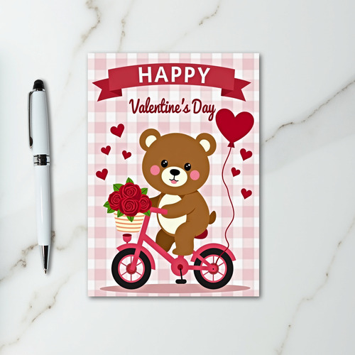 Happy Valentine Day Bear Roses Card