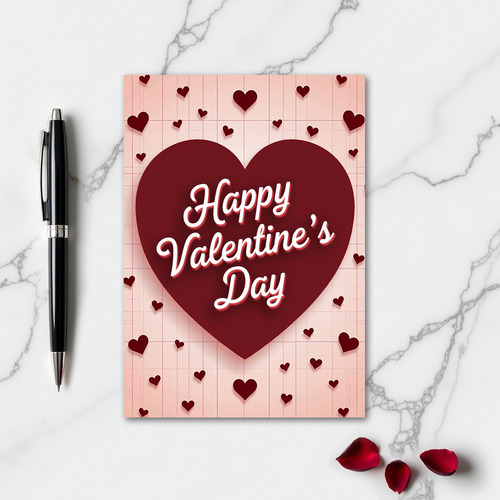 Happy Valentine Day Glow Heart Card