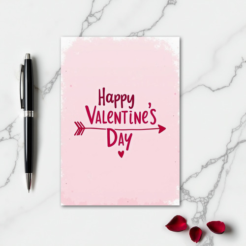 Happy Valentine Heart Arrow Card
