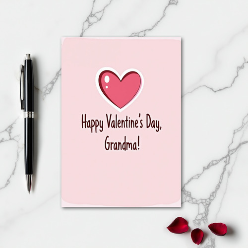 Happy Valentine Heart Grandma Card