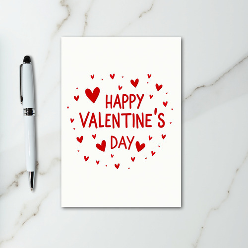Happy Valentine Hearts Pattern Card