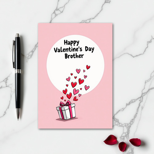 Happy Valentines Brother Card