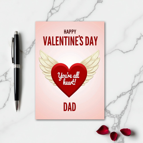 Happy Valentines Dad Heart Card