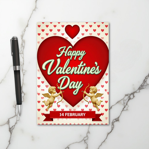 Happy Valentines Day 14 Feb Card