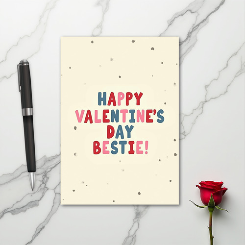 Happy Valentines Day Bestie Card