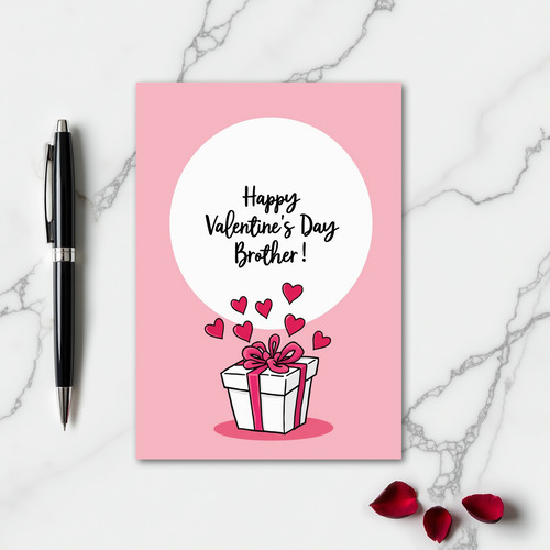 Happy Valentines Day Brother Gift Card