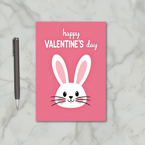Happy Valentines Day Bunny Card