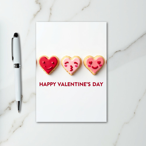 Happy Valentines Day Cookie Heart Card