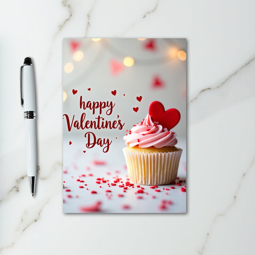 Happy Valentines Day Cupcake Card