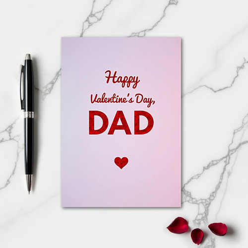 Happy Valentines Day Dad Striped Card