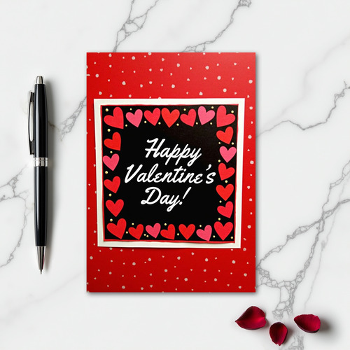 Happy Valentines Day Dotted Card