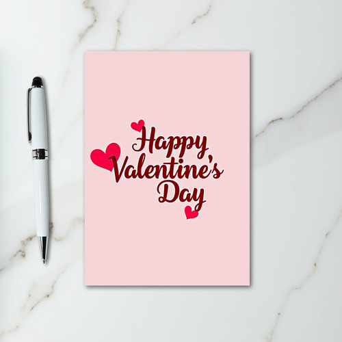Happy Valentines Day Embossed Heart Card