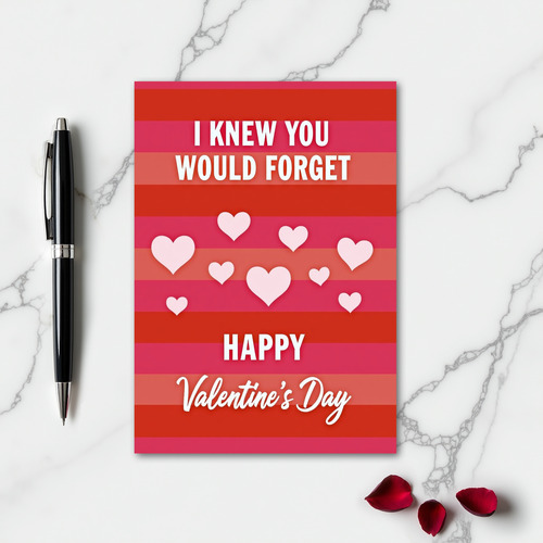 Happy Valentines Day Forget Me Not Card