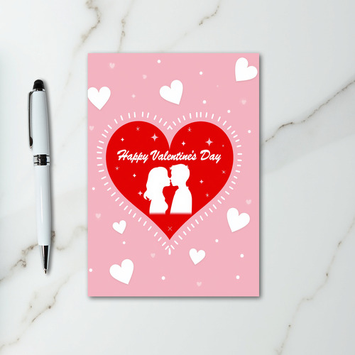 Happy Valentines Day Glitter Card