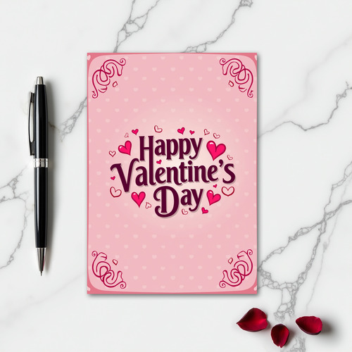 Happy Valentines Day Glossy Heart Card