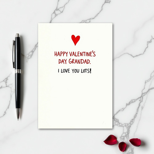 Happy Valentines Day Grandad Card
