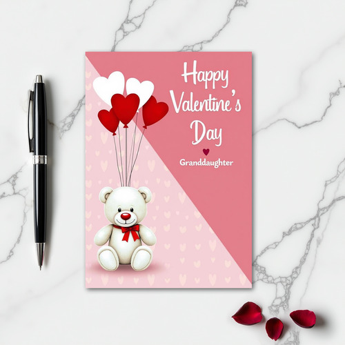 Happy Valentines Day Granddaughter Card