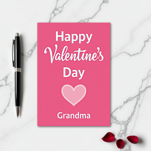Happy Valentines Day Grandma Heart Card