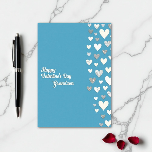 Happy Valentines Day Grandson Heart Card