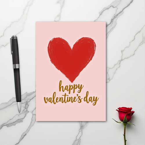 Happy Valentines Day Heart Card