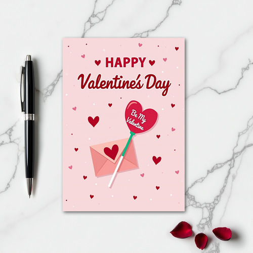Happy Valentines Day Heart Glitter Card