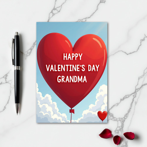 Happy Valentines Day Heart Grandma Card