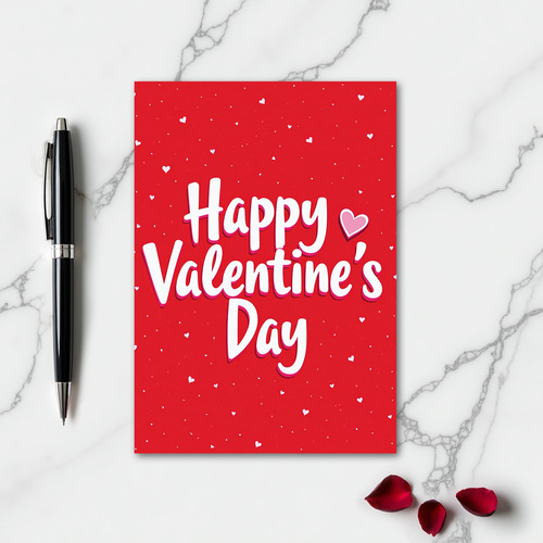 Happy Valentines Day Heart Layered Card