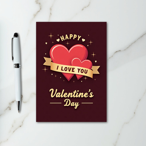 Happy Valentines Day Hearts Love Card