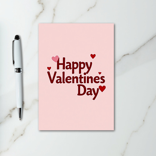 Happy Valentines Day Layered Hearts Card