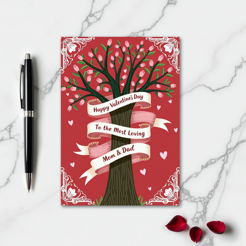 Happy Valentines Day Loving Mom Dad Card
