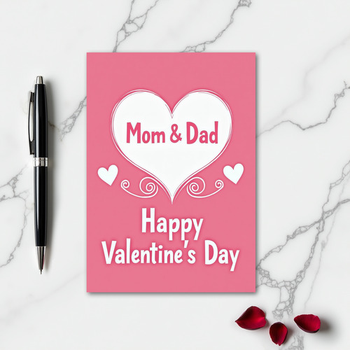 Happy Valentines Day Mom And Dad Card