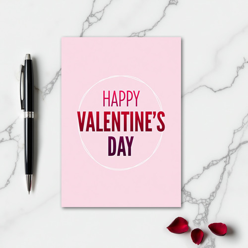 Happy Valentines Day Oval Card