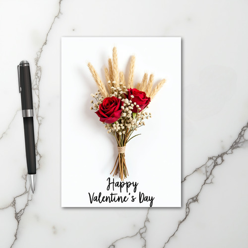 Happy Valentines Day Rose Card