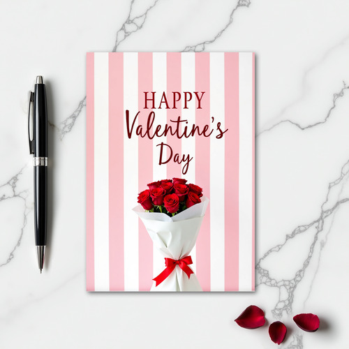 Happy Valentines Day Roses Card