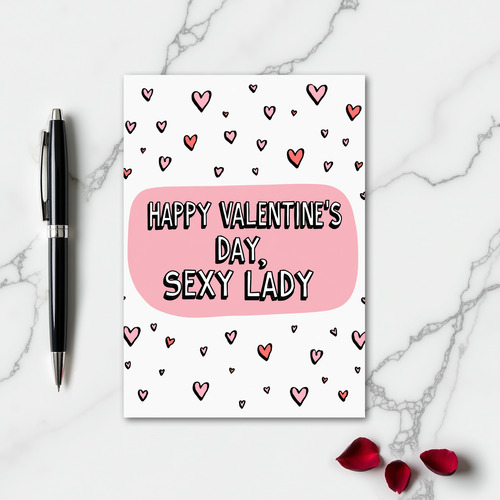 Happy Valentines Day Sexy Lady Card