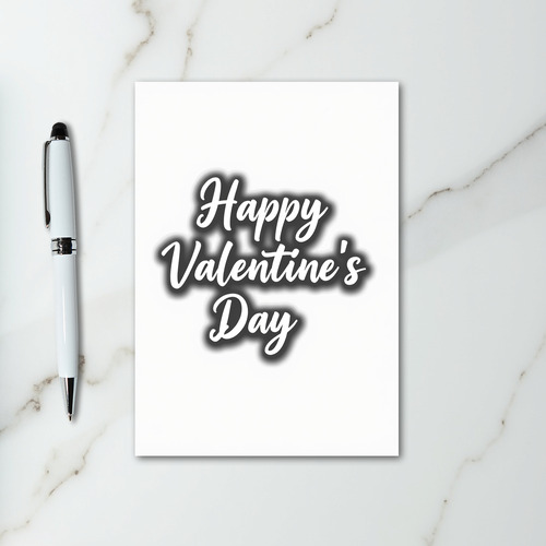 Happy Valentines Day Shadow Card