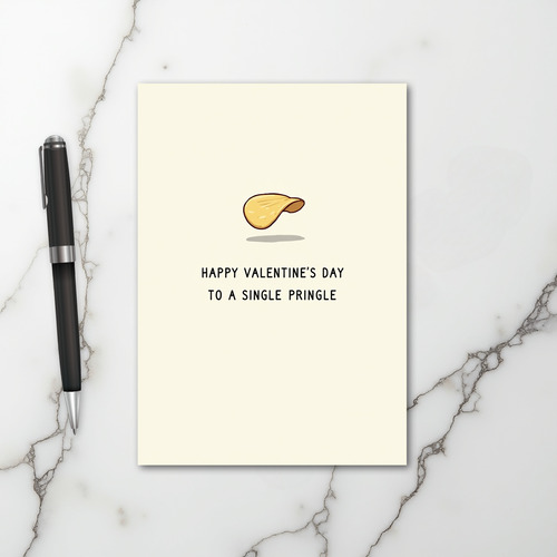 Happy Valentines Day Single Pringle Card