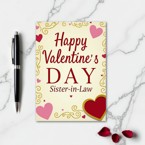 Happy Valentines Day Sister In Law Card