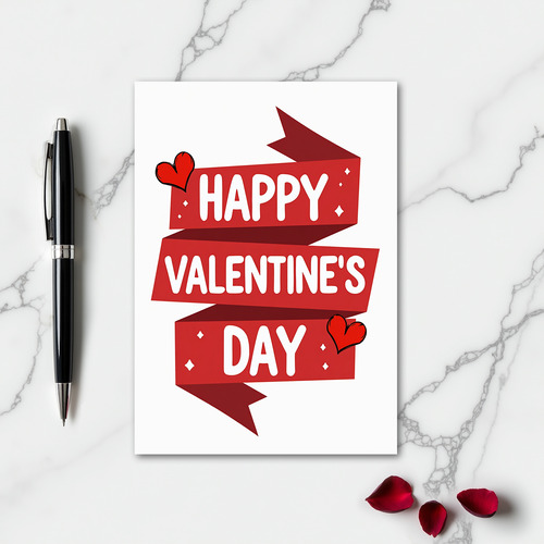 Happy Valentines Day Sparkle Heart Card