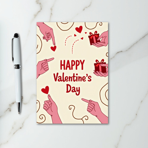 Happy Valentines Day Swirl Card