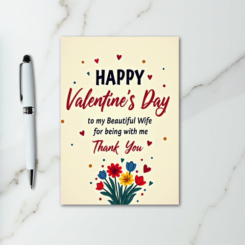 Happy Valentines Day Wife Card