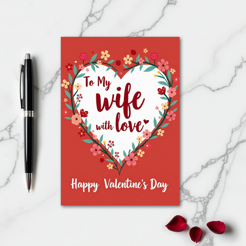 Happy Valentines Day Wife Love Card