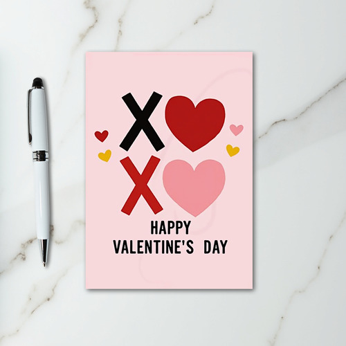 Happy Valentines Day Xo Hearts Card