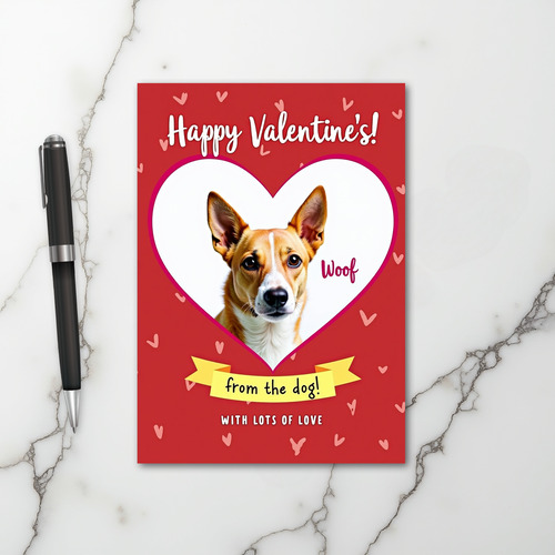 Happy Valentines Dog Woof Card