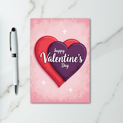 Happy Valentines Glitter Heart Card