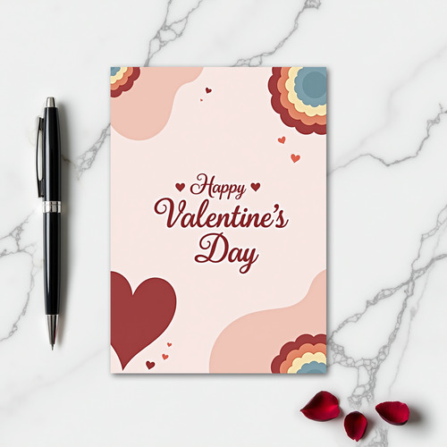 Happy Valentines Hearts Layered Card