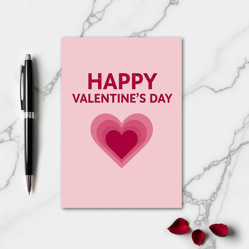 Happy Valentines Layered Heart Card