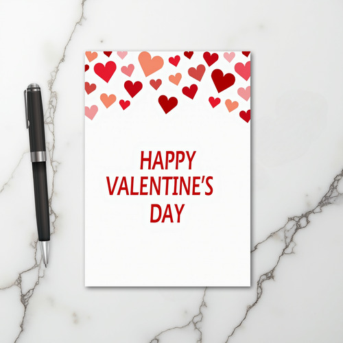 Happy Valentines Love Hearts Card